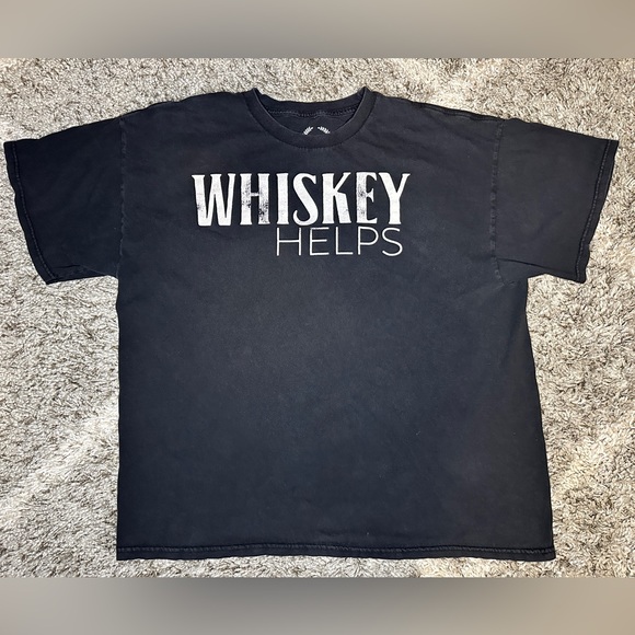 TeePublic Whiskey Helps t-shirt - Picture 1 of 6